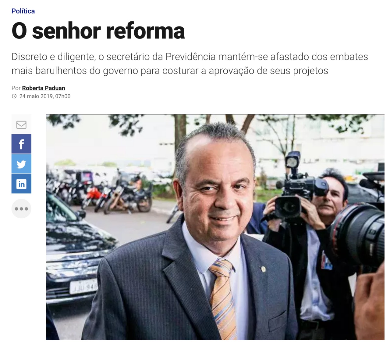 Revista Veja aponta Rogério Marinho como "Senhor Reforma"