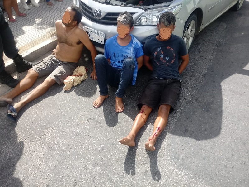 Após perseguição e tiroteio, trio é preso pela PM na Ribeira