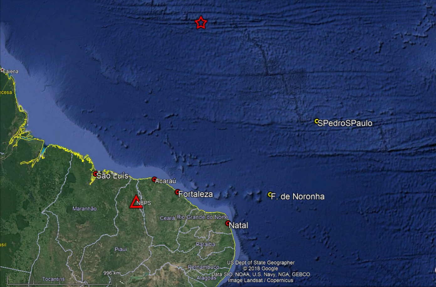 Novos terremotos de graus 4.1 e 5.1 são registrados no oceano a 1.490 km do RN