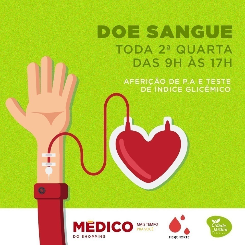 Shopping promove doação de sangue nesta quarta-feira