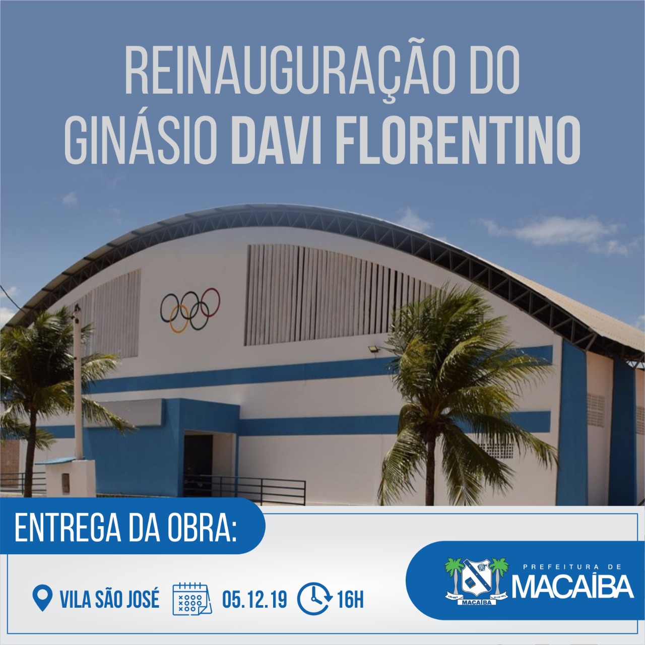 Prefeitura de Macaíba reinaugura ginásio da Vila São José nesta quinta-feira