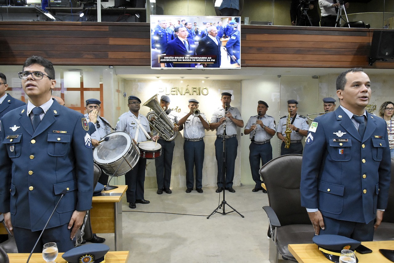Assembleia celebra 133 anos da Banda da Polícia Militar em sessão solene