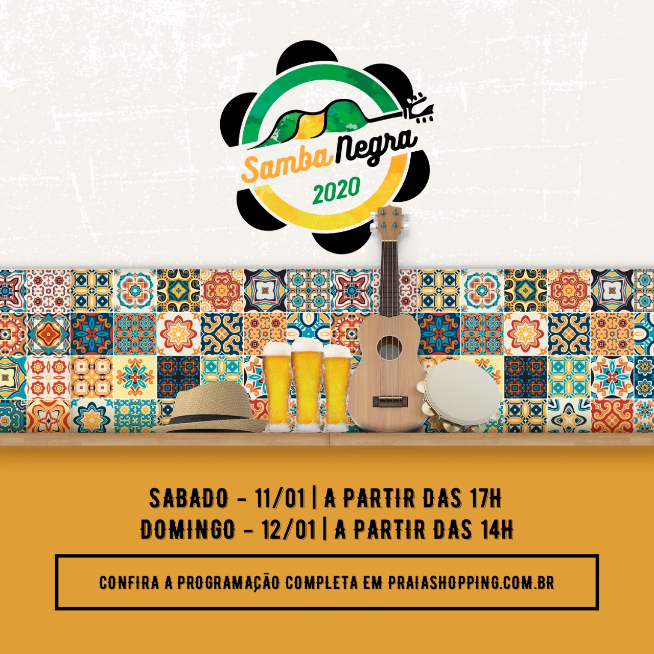 Samba Negra anima Praia Shopping neste final de semana