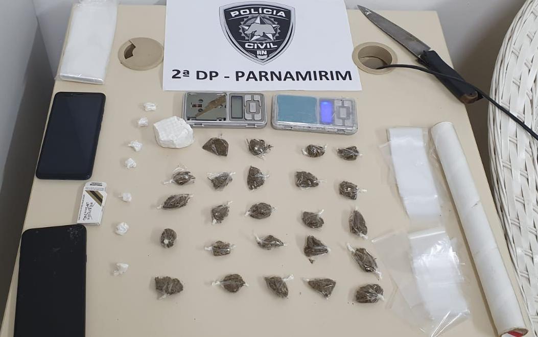 Polícia Civil prende homem que portava 42 pedras de crack em Parnamirim