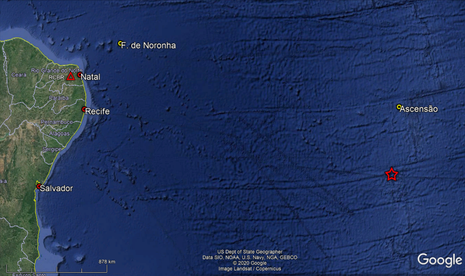 Tremor de magnitude 5.1 é registrado próximo ao litoral do RN