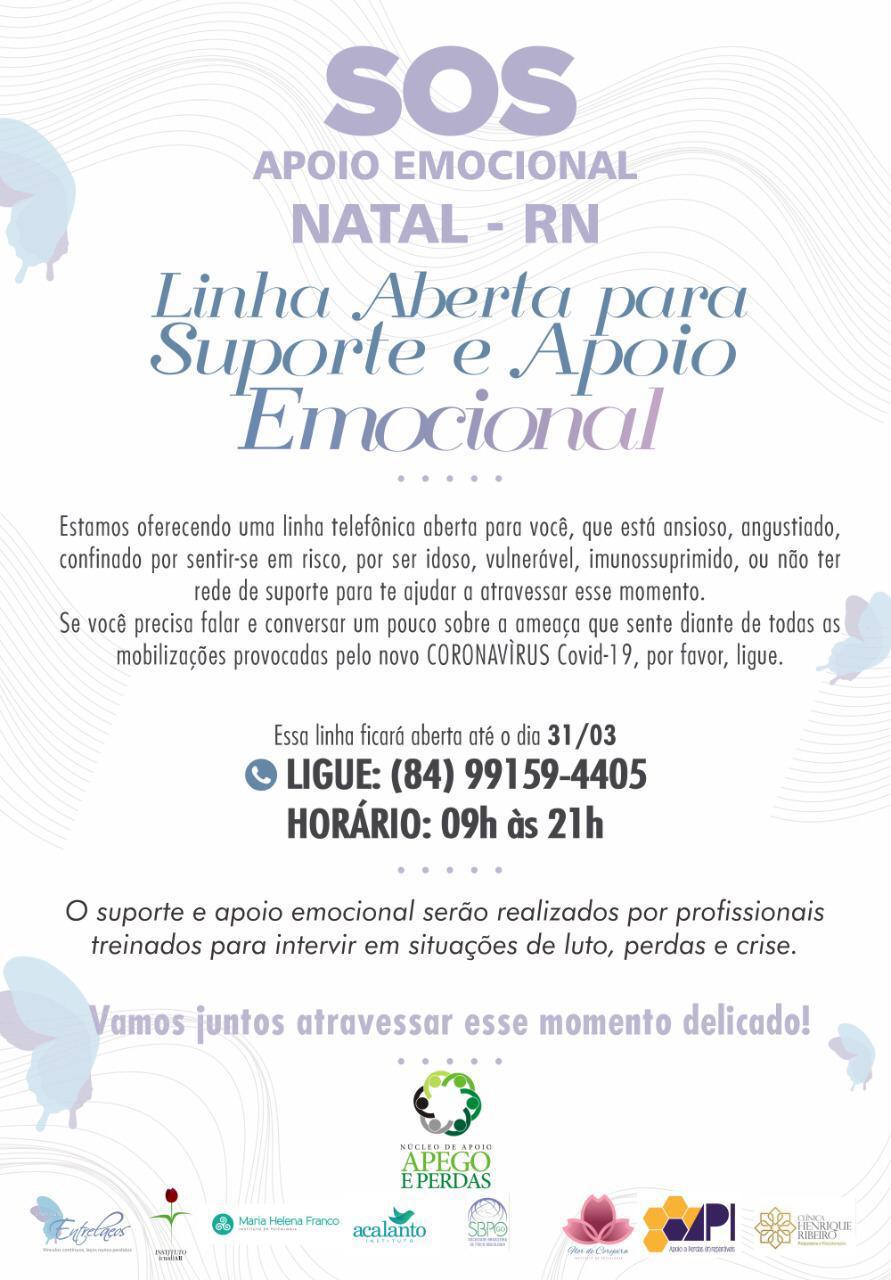 Coronavírus: RN tem rede de apoio emocional gratuíto para potiguares