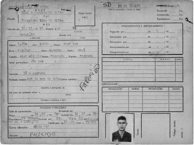 PM morto em 1982 passa a fazer parte da Galeria dos Bravos Heróis no RN