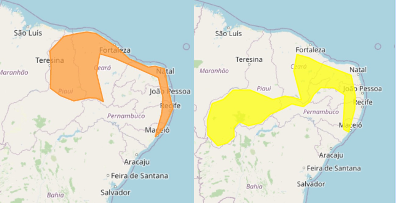 Inmet prevê fortes chuvas para todas as cidades do RN; confira