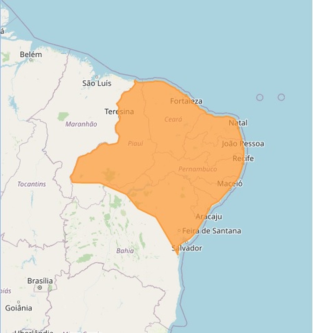 RN recebe novo alerta de chuva intensas em todas as regiões; confira