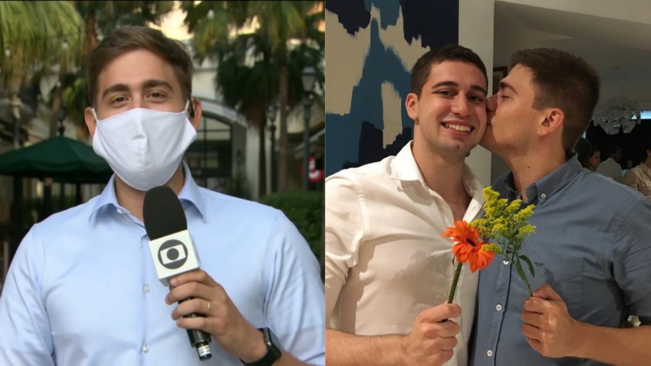 VÍDEO: Repórter da Globo se declara ao vivo para o marido e cobra jantar; veja