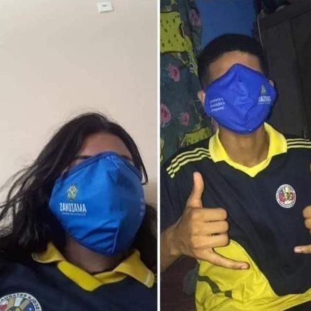 Prefeitura de Manaus distribui máscara gigante a alunos e vira meme; veja fotos