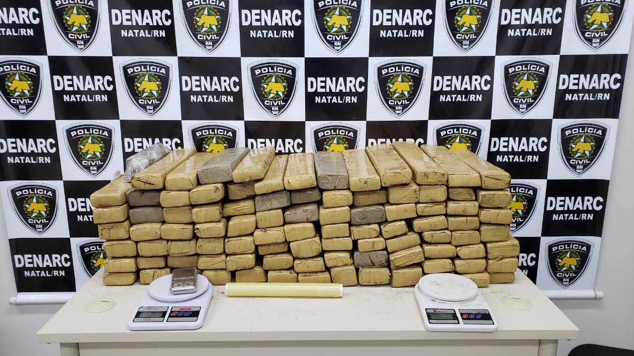 Polícia Civil apreende 100kg de maconha em na Zona Leste de Natal