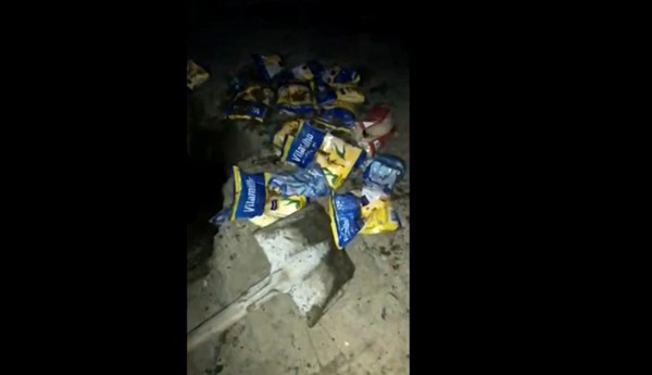 VÍDEO: Vigilante encontra alimentos enterrados em quintal de CMEI de Natal