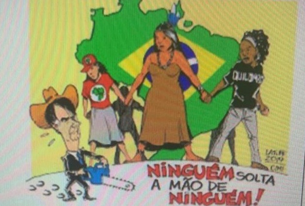 Em prova de colégio de Natal, Bolsonaro ameaça grupo do MST com motosserra
