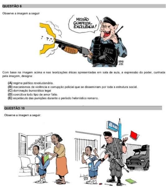 Policiais, professores e a falsa polêmica da prova do Marista