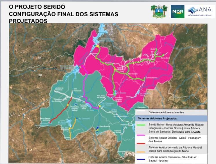 Governo do RN repassa à União projeto que garante água para o Seridó