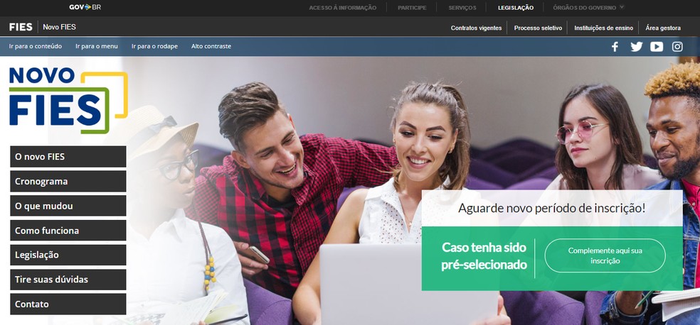 Inscrições para 50 mil vagas remanescentes do Fies são abertas hoje