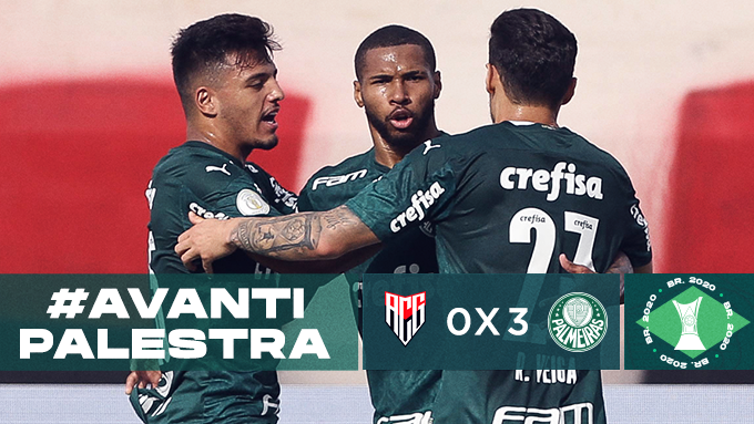 Palmeiras vence Atlético-GO por 3 x 0 e assume a 7ª posição