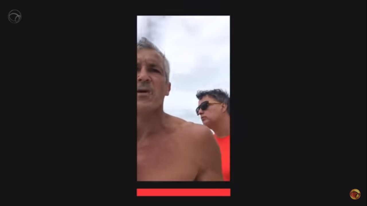 VÍDEO: Equipe da Globo de SC é atacada por banhistas ao gravar em praia