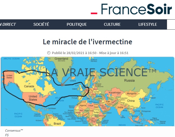 Covid-19: tabloide francês publica artigo 'O milagre da ivermectina'
