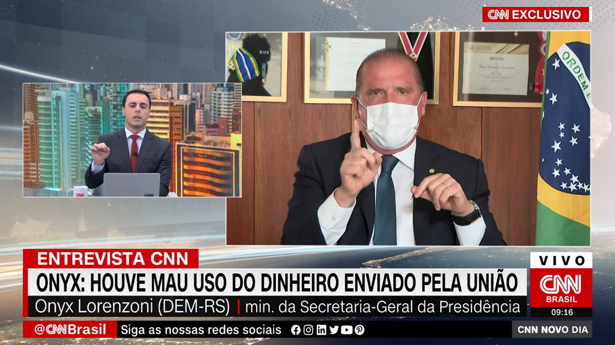 (VÍDEO) Ministro de Bolsonaro detona jornalista da CNN ao vivo: "Está mentindo"