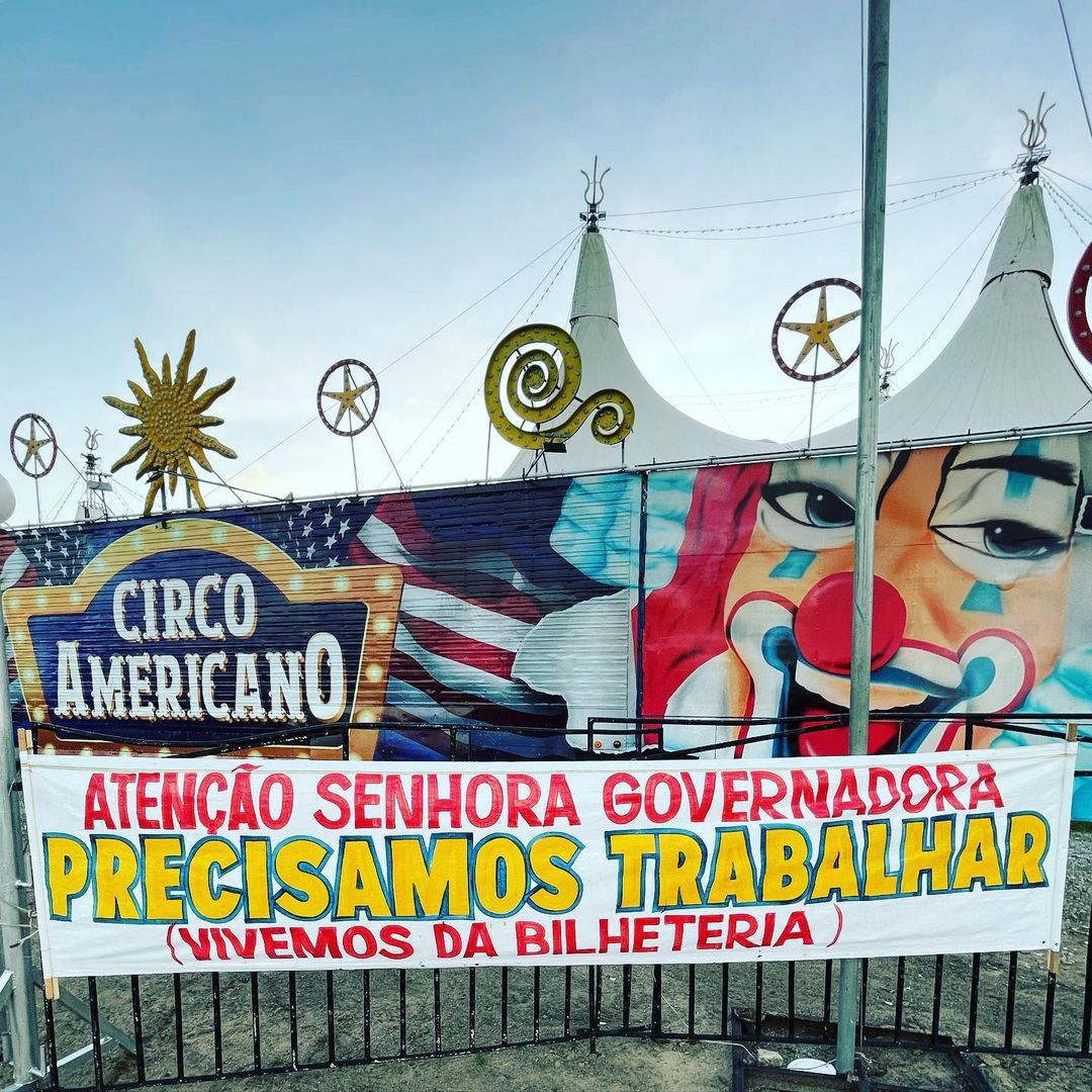 Circo em Natal protesta contra Fátima: "precisamos trabalhar"