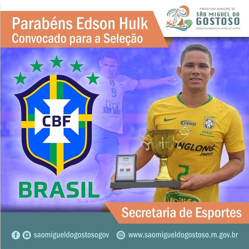 Jogador potiguar é convocado para Seleção Brasileira de Beach Soccer