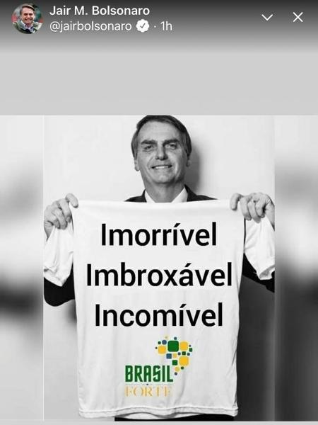Em dia de protestos pelo Brasil, Bolsonaro provoca em rede social; veja