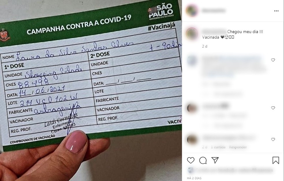 Psicóloga comemora vacina contra a Covid, mas descobre que não foi imunizada