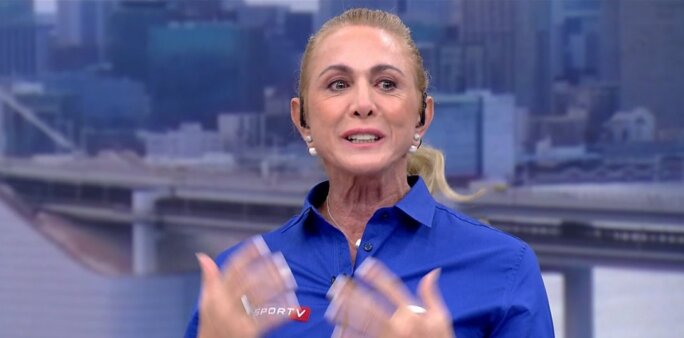 Comentarista da Globo, Hortência chora ao vivo em prova do filho