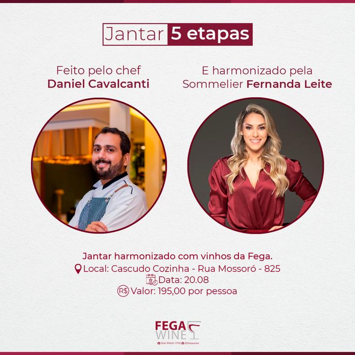 Cascudo Cozinha terá jantar harmonizado com vinhos da Fega