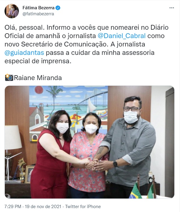 Fátima Bezerra vai trocar comando da Comunicação do Governo do RN