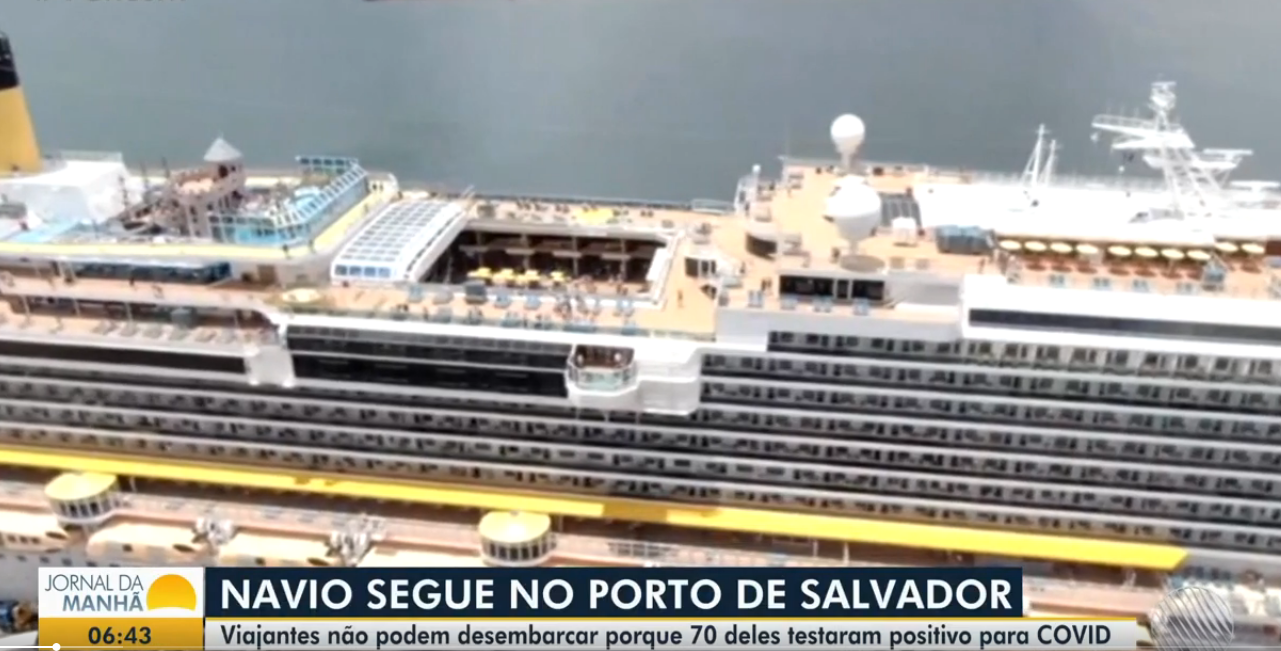 Mais de 4 mil pessoas estão impedidas de sair de navio após 68 testarem positivo para Covid