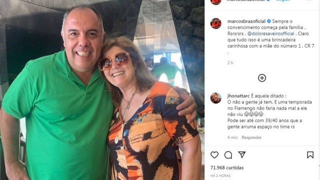 Vice-presidente do Flamengo se encontra com mãe de Cristiano Ronaldo e diz: ‘Convencimento começa pela família’