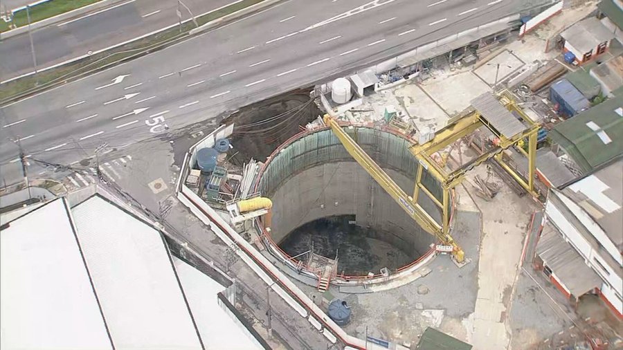 VÍDEO: Momento do desabamento da obra do metrô na Marginal Tietê