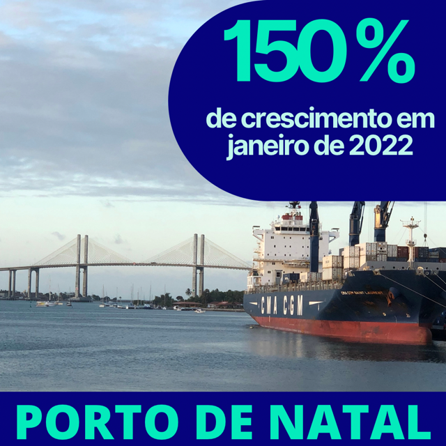 Janeiro de 2022: Porto de Natal registra aumento de 150% na movimentação