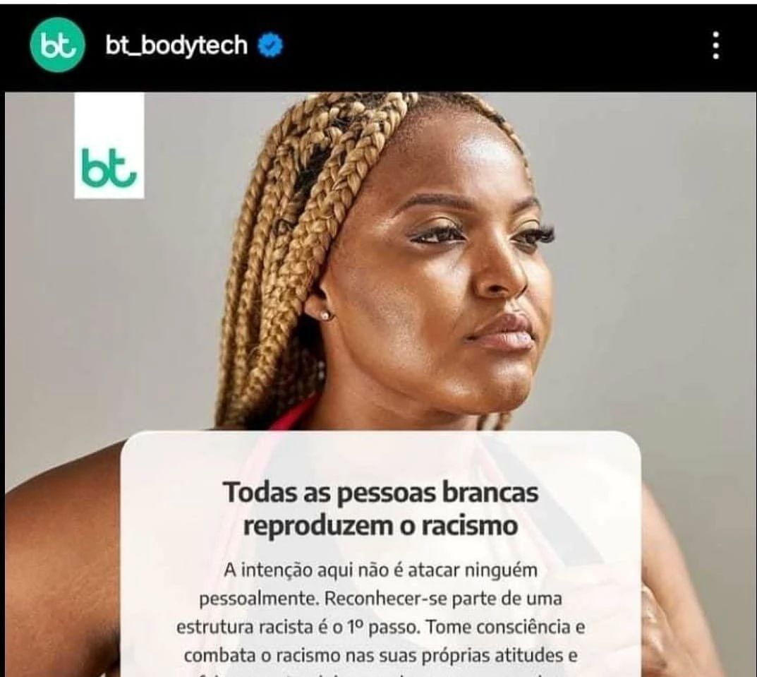 Rede de academias faz publicação afirmando que 'todos os brancos são racistas' e revolta web