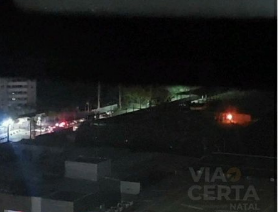 Explosão na subestação de energia em Candelária causa apagão em bairros de Natal