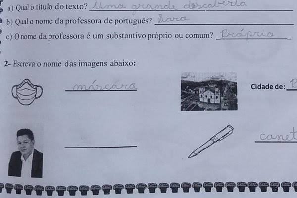 Tarefa de escola municipal traz foto de prefeito e pais acusam abuso de poder