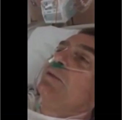 Bolsonaro publica vídeo gravado no hospital após a 1ª cirurgia do atentado à faca em 2018