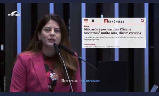 'Número de cânceres vai aumentar', diz médica potiguar antivacina em audiência no senado