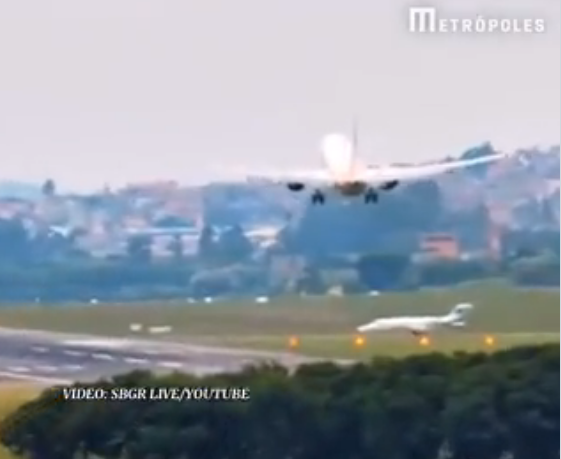 VÍDEO:  Controladora evita colisão entre jatinho e avião em aeroporto
