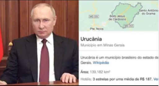 Meme de mineiro que mistura Ucrânia com Urucânia, em MG, bomba nas redes