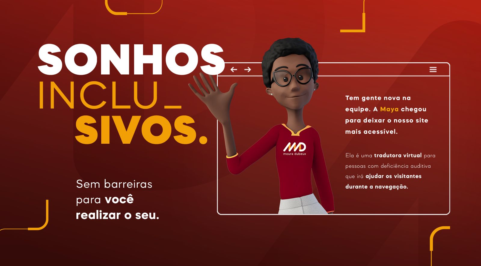 Site da Moura Dubeux ganha tradução simultânea para Libras