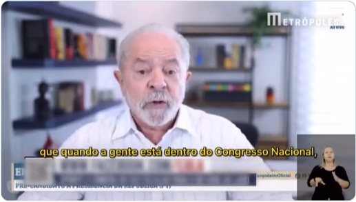 VÍDEO: Lula volta a defender que eleitores se dirijam até a casa de deputados: “Qual o mal nisso?”