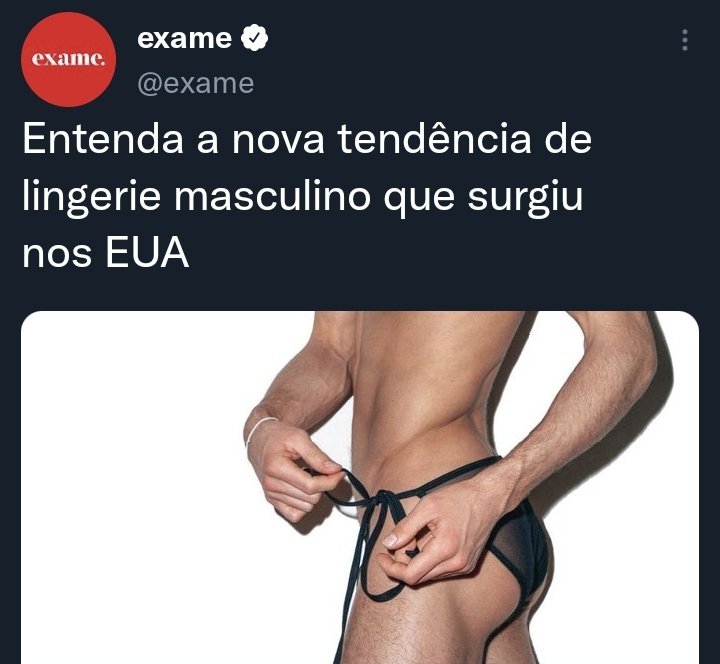 Site publica sobre “tendência masculina de lingerie” e internet vai à loucura