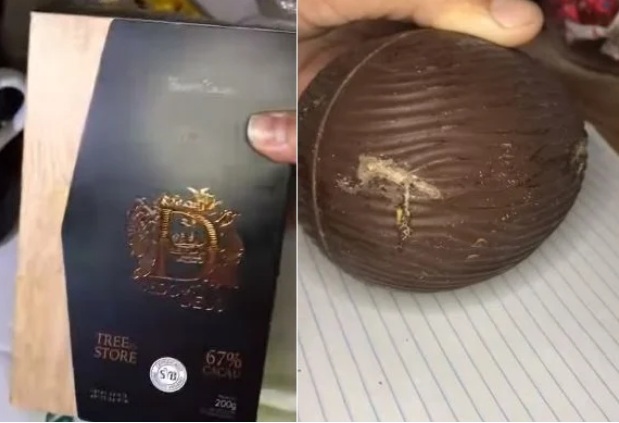 VÍDEO: Mulher relata ter encontrado larvas em ovo de Páscoa