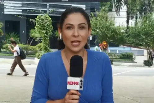 Homem joga carro em direção de repórter da Globonews durante transmissão ao vivo