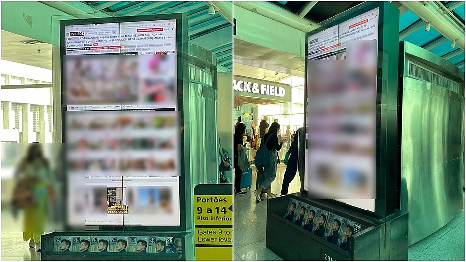 Hacker invade painel de publicidade de aeroporto do Rio e exibe vídeos pornô