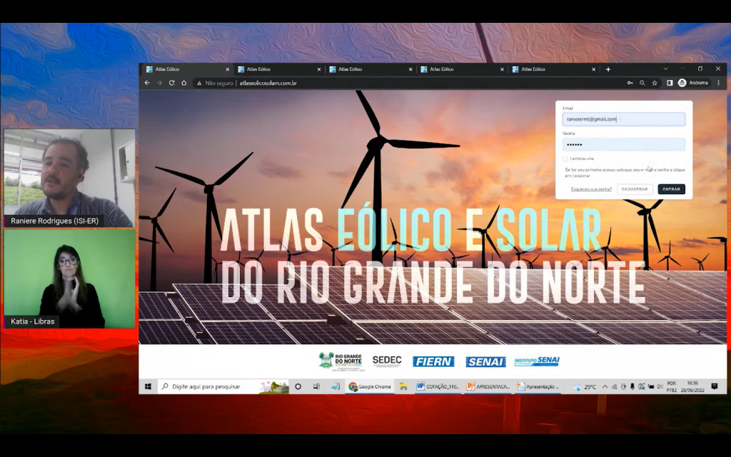Plataforma do novo Atlas Eólico e Solar do RN desenvolvida pelo ISI-ER é apresentada no Fórum Nacional Eólico